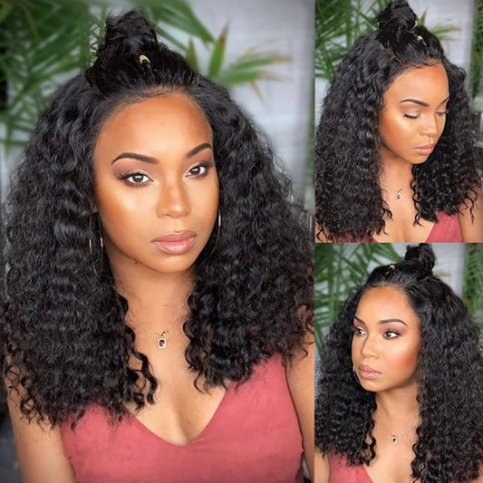 Deep Wave Pre-Plucked Short Bob Lace Frontal